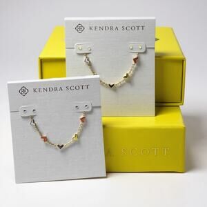 NEW Two (2) Kendra Scott Haven Heart Bracelet Gold | Each In KS Pouch with Box